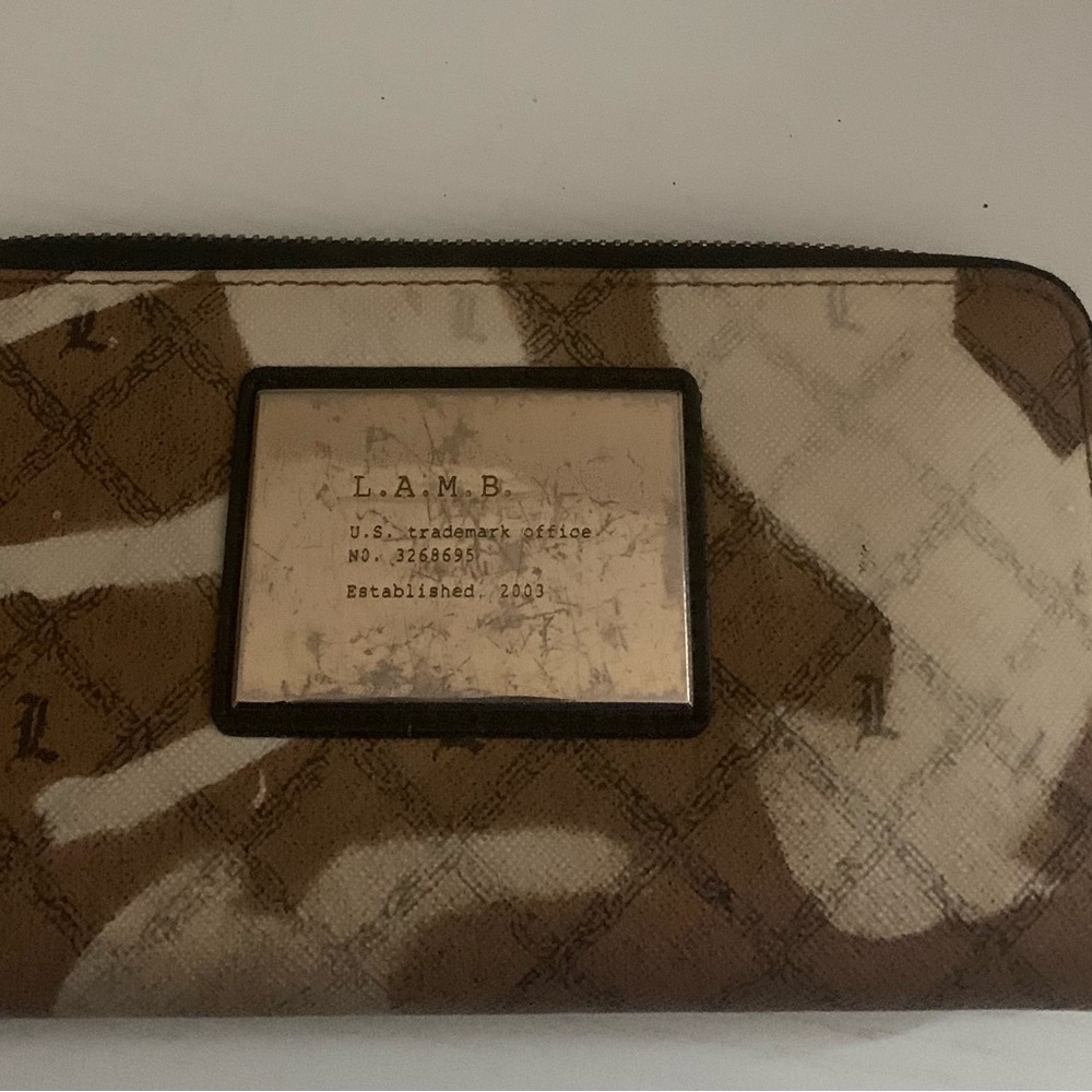 L.A.M.B. Gwen Stefani Brown and Cream Wallet